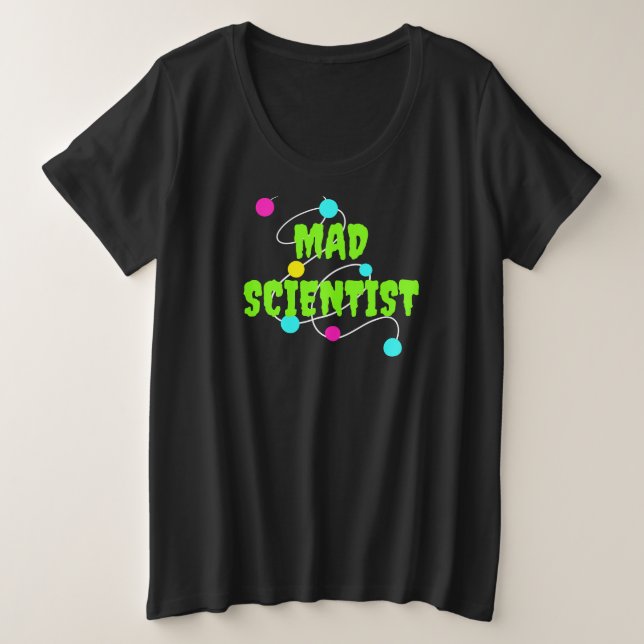 Mad Scientist Plus Size Women's T - Shirt (Design vorne)
