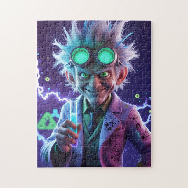Mad Scientist Puzzle - Humoristischer Labrador Jig (Vertikal)