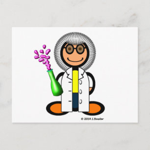 Mad Scientist (schlicht) Postkarte