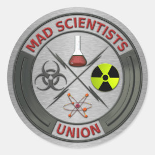 Mad Scientist Union Runder Aufkleber