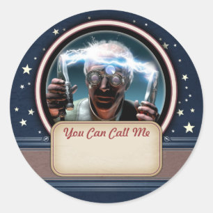 Mad Scientists #2 Name Tag Stickers