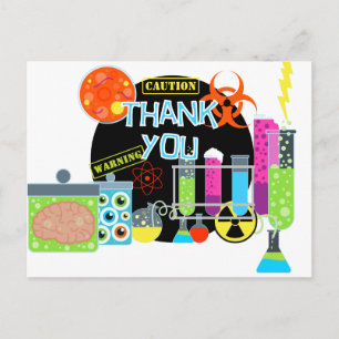 Mad Scientists danke Ihnen Postcard Postkarte