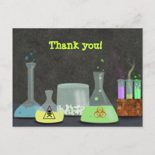 Mad Scientists danke Ihnen Postcard Postkarte