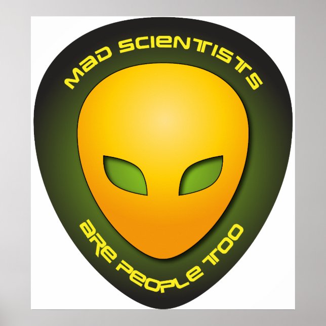Mad Scientists sind auch Menschen Poster (Vorne)