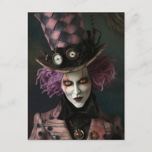 Mad Steampunk Fantasy Man Postkarte (Vorderseite)