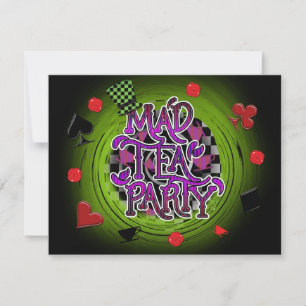 MAD TEA PARTY Swirl Wonderland Party Einladung