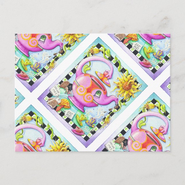 MAD ÜBER TEA-PARTY POSTKARTE (Vorderseite)