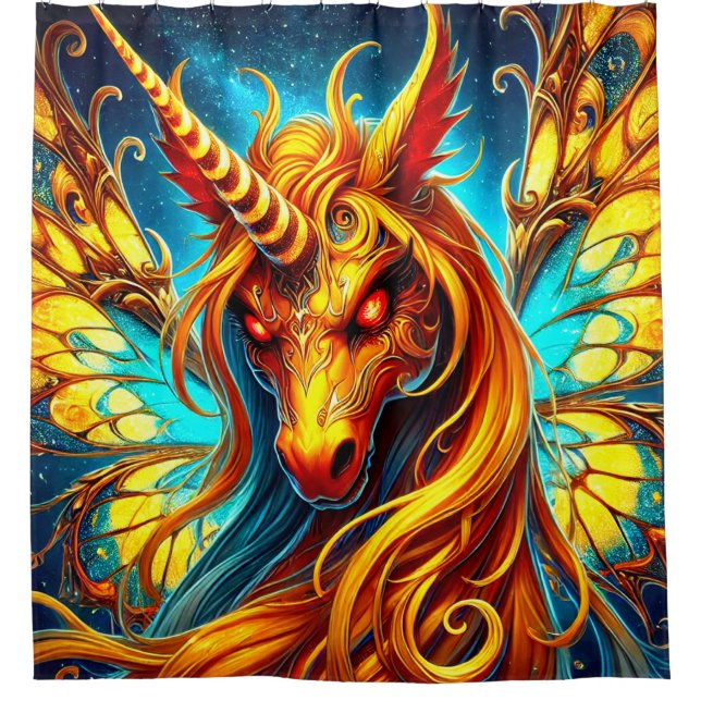 Mad Unicorn Duschvorhang (Vorderseite)