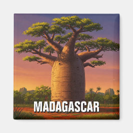 Madagascar Baobab Tree Travel Magnet