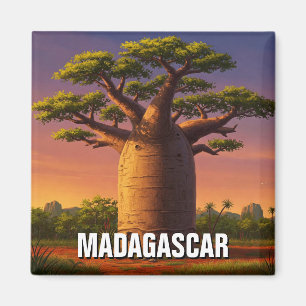 Madagascar Baobab Tree Travel Magnet