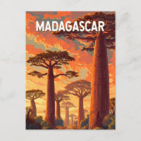 Madagascar Illustration Reise Kunst Vintage