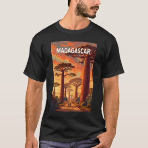 Madagascar Illustration Reise Kunst Vintage T-Shirt