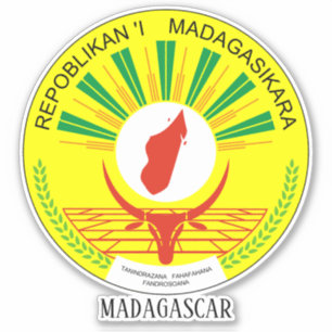 Madagascar National Siegel Patriotic Sticker