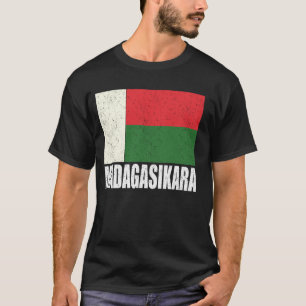 Madagasikara Flag Grunge Vintage Souvenir Madagask T-Shirt