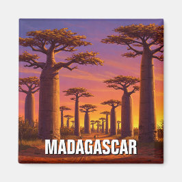 Madagaskar Avenue of the Baobabs Travel Magnet