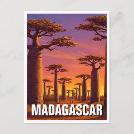 Madagaskar Avenue of the Baobabs Travel Postkarte