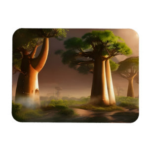 Madagaskar Baobab Forest Fantasy Magnet