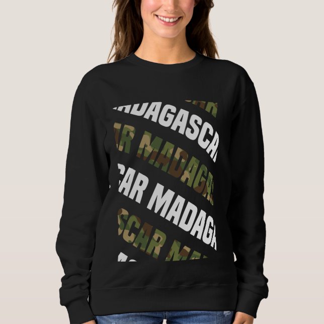 Madagaskar Camouflage Muster Green Camouflage Sweatshirt (Vorderseite)