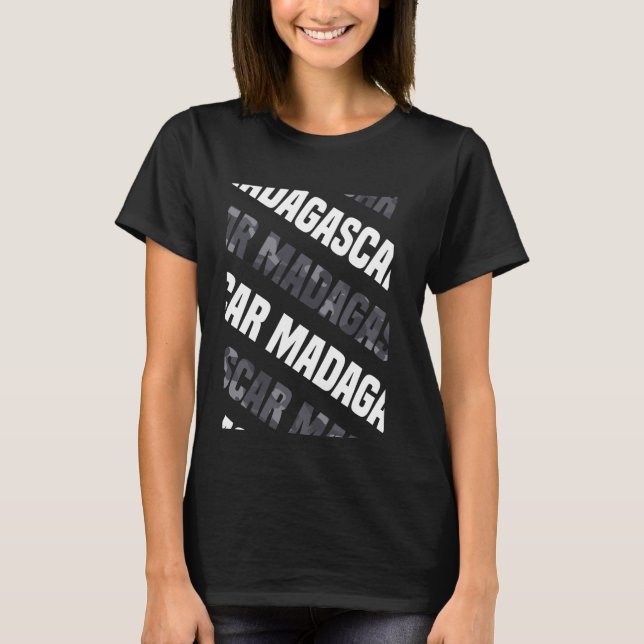 Madagaskar Camouflage Pattern Grau Camouflage T-Shirt (Vorderseite)