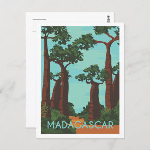 Madagaskar Famous Travel Place Illustration Postkarte