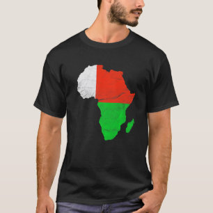 Madagaskar Flag Afrika Kontinentale Silhouette Ges T-Shirt