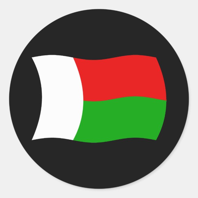 Madagaskar-Flag-Aufkleber Runder Aufkleber (Vorderseite)