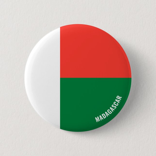 Madagaskar Flag Charming Patriotic Button (Vorderseite)