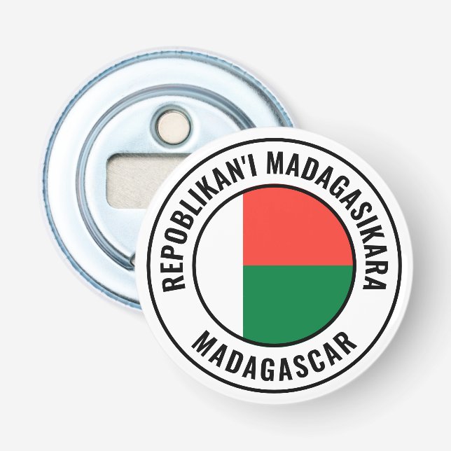 Madagaskar Flag Wunderschönes Patriotic Bottle Ope Flaschenöffner (Vorderseite)