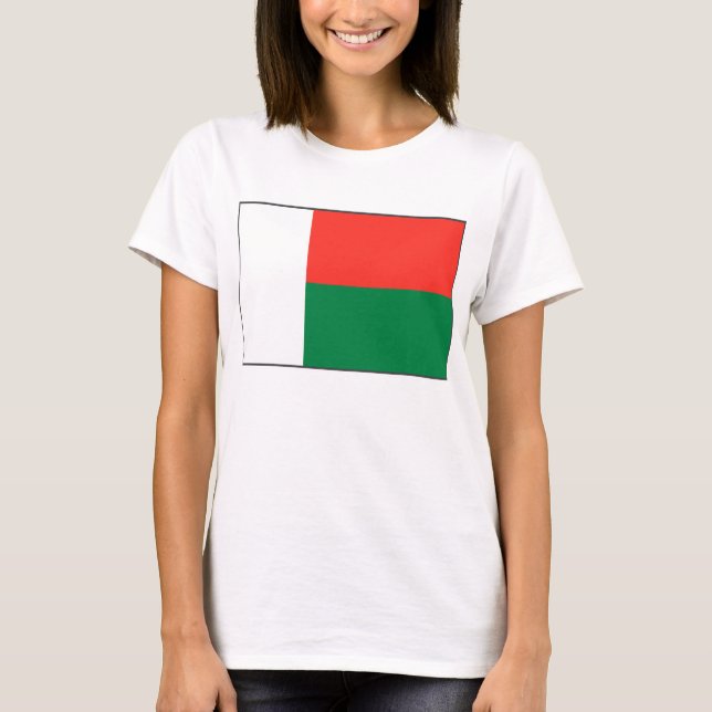 Madagaskar Flag x Karte T - Shirt (Vorderseite)
