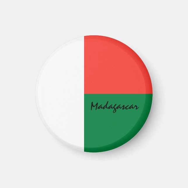 Madagaskar-Flagge & Afrika - Reise-/Sportfans Magnet (Vorne)