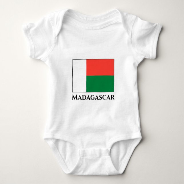 Madagaskar-Flagge Baby Strampler (Vorderseite)