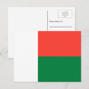 Madagaskar-Flagge, Flagge Postkarte
