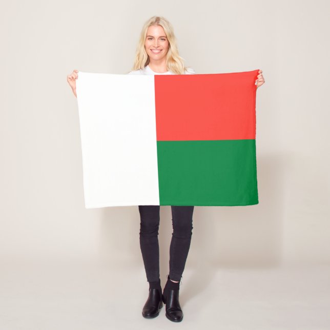 Madagaskar-Flagge Fleecedecke (Beispiel)