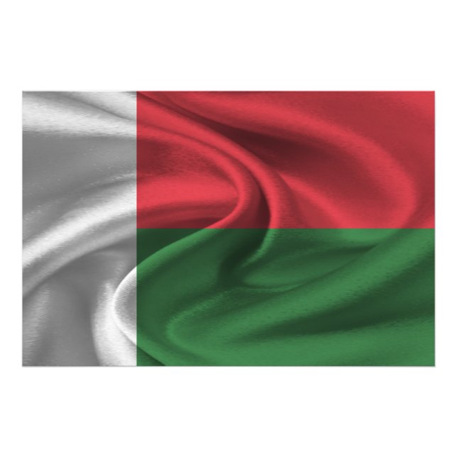 Madagaskar-Flagge Fotodruck (Vorne)