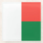 Madagaskar-Flagge Glasuntersetzer<br><div class="desc">Patriotische Flagge Madagaskars.</div>