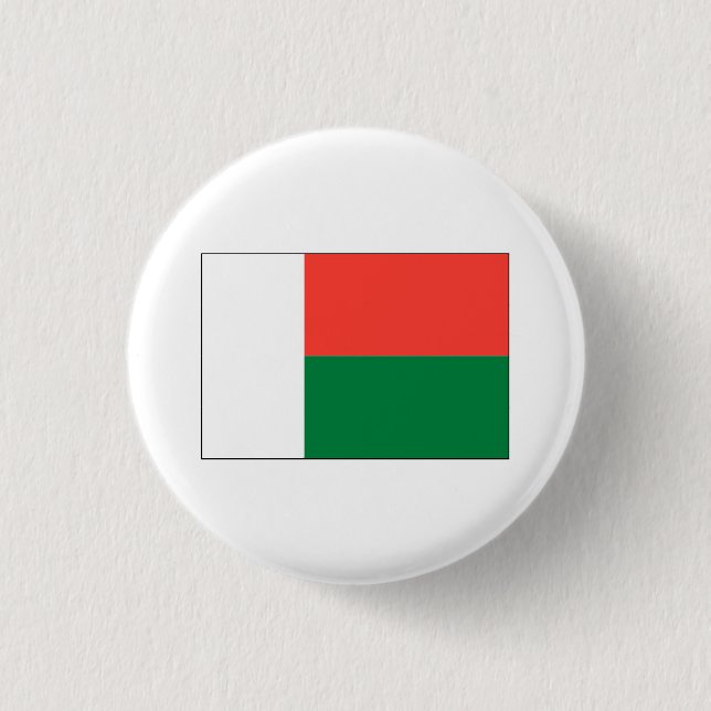 Madagaskar-FLAGGE International Button (Vorderseite)