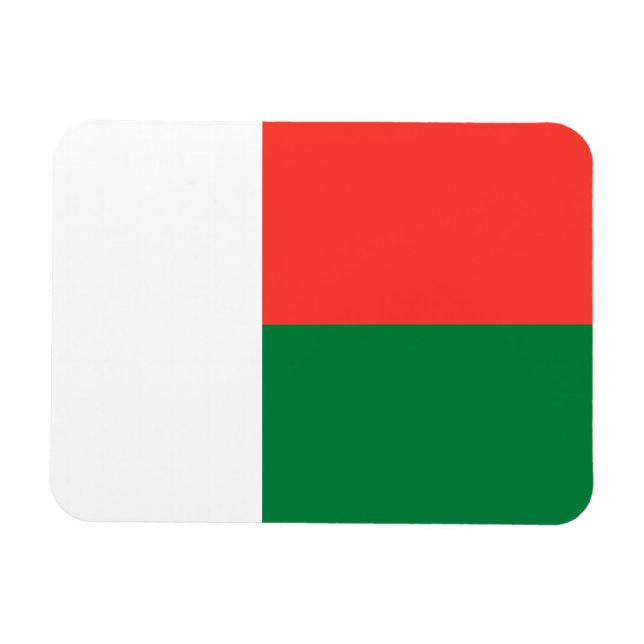 Madagaskar-Flagge Magnet (Horizontal)