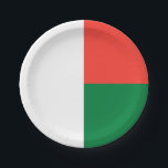 Madagaskar-Flagge Pappteller<br><div class="desc">Patriotische Flagge Madagaskars.</div>