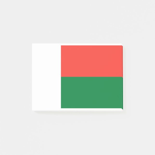 Madagaskar-Flagge Post-it Klebezettel (Vorderseite)
