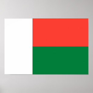 Madagaskar-Flagge Poster