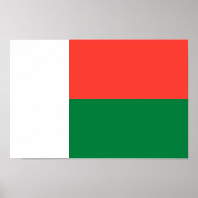 Madagaskar-Flagge Poster (Vorne)