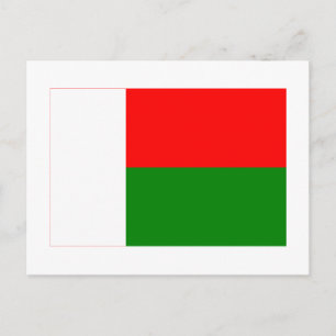 Madagaskar-Flagge Postkarte