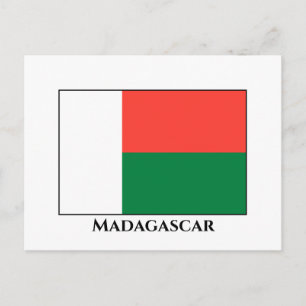 Madagaskar-Flagge Postkarte
