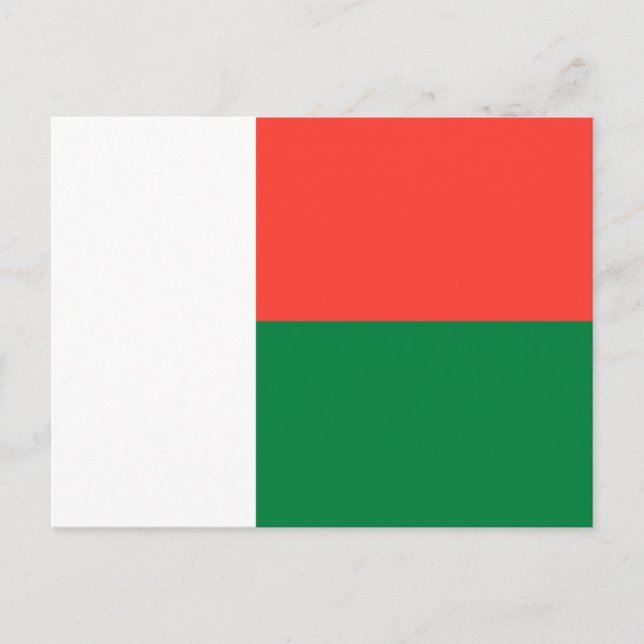 Madagaskar-Flagge Postkarte (Vorderseite)