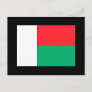 Madagaskar-Flagge Postkarte