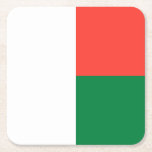 Madagaskar-Flagge Rechteckiger Pappuntersetzer<br><div class="desc">Patriotische Flagge Madagaskars.</div>