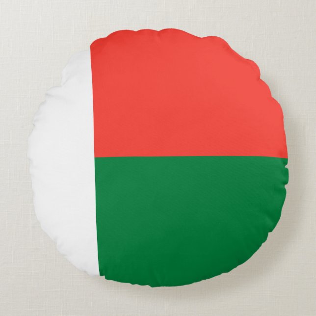 Madagaskar-Flagge Rundes Kissen (Vorderseite)