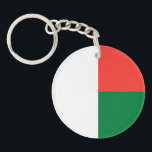 Madagaskar-Flagge Schlüsselanhänger<br><div class="desc">Patriotische Flagge Madagaskars.</div>