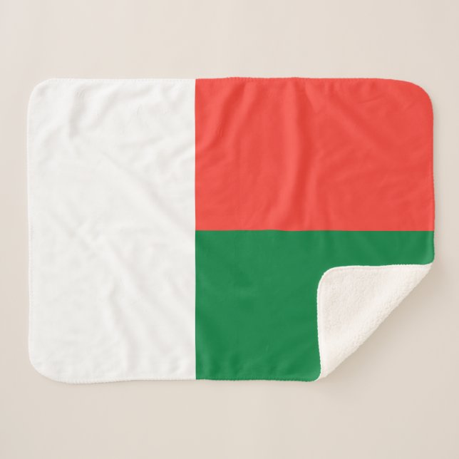 Madagaskar-Flagge Sherpadecke (Vorderseite (Horizontal))