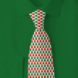 Madagaskar-Flagge-Ziegelmuster Krawatte